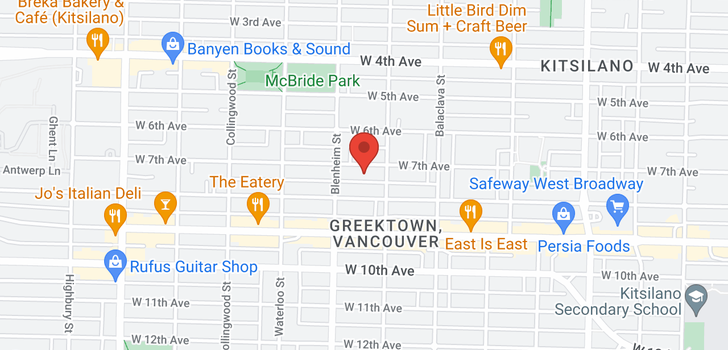 map of 3236 W 7TH AVENUE